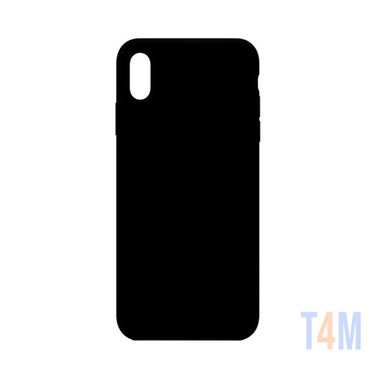 Capa de Silicone para Apple iPhone XS Max Preto